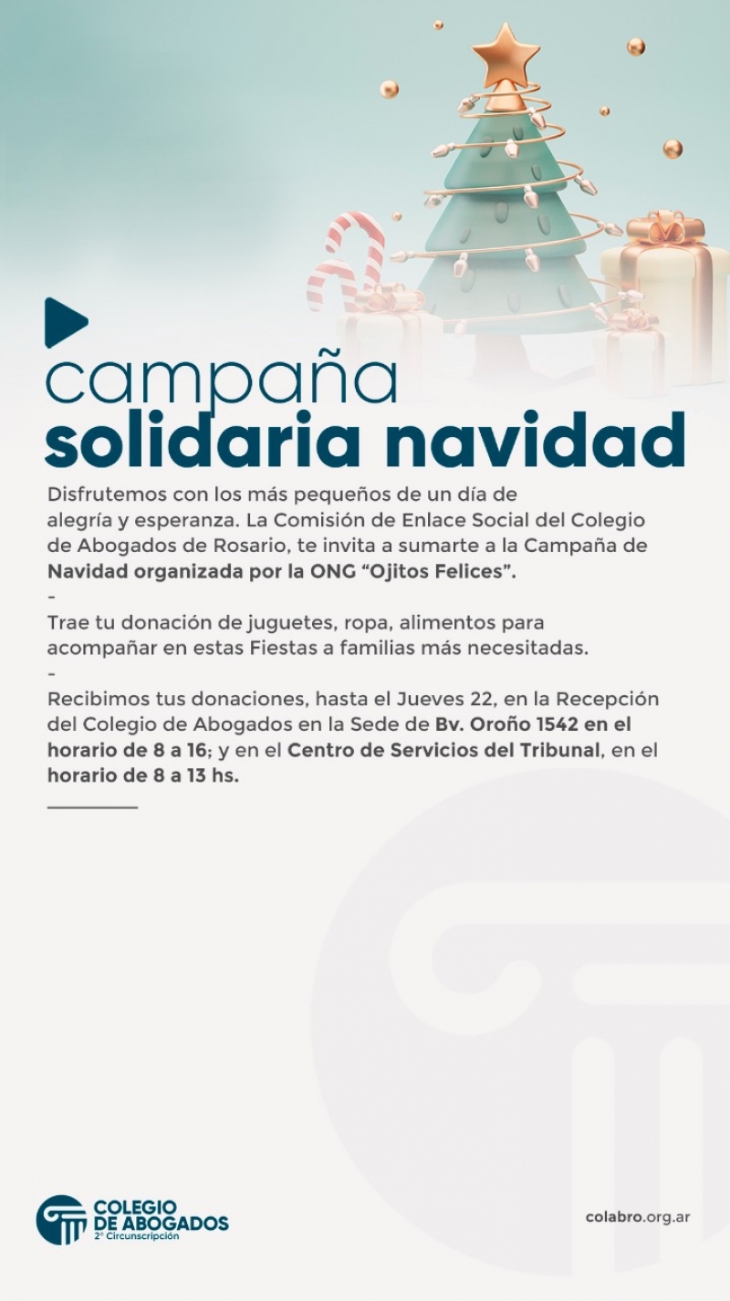 Campaña solidaria navidad 2022